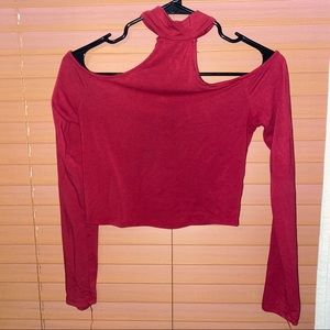 Burgundy crop top
